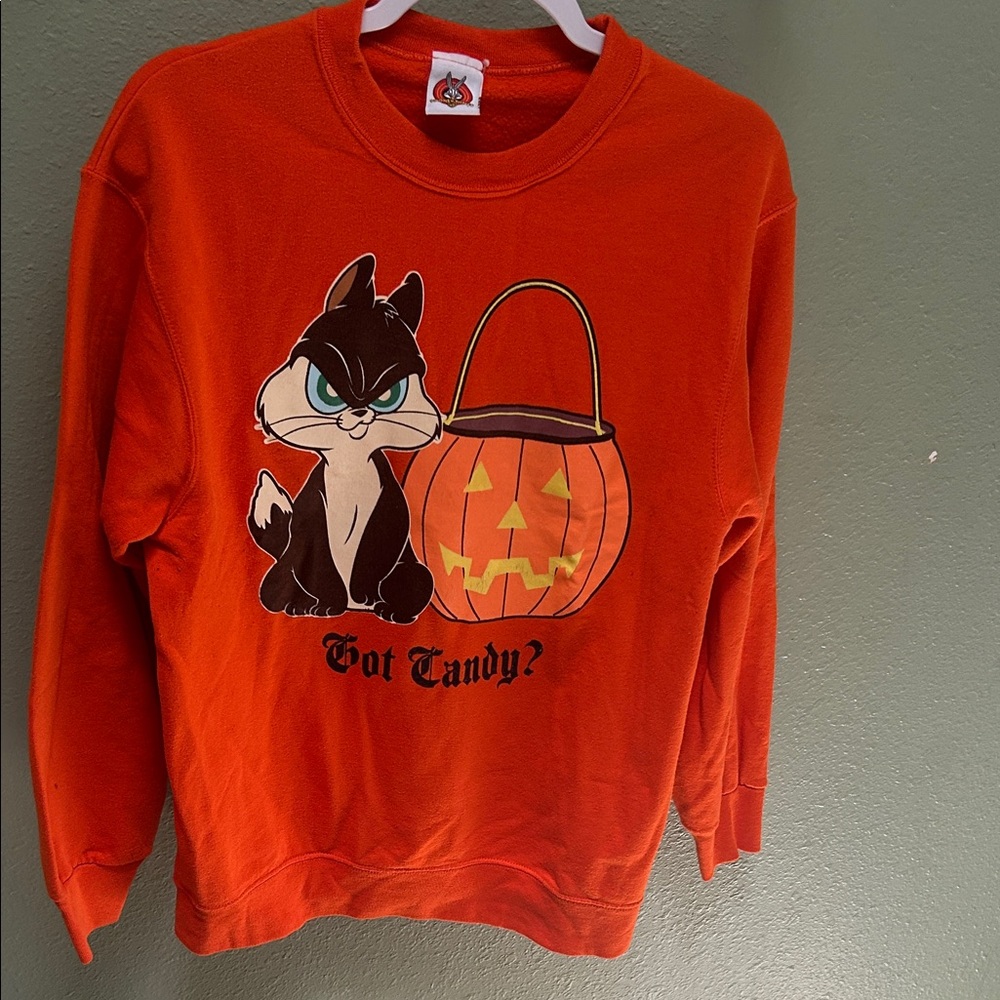 Vintage Warner Bros. Looney Tunes Orange Halloween Sweatshirt